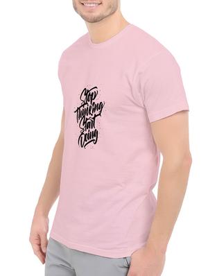 pink cotton chest print tshirt - 14540398 - Standard Image - 2