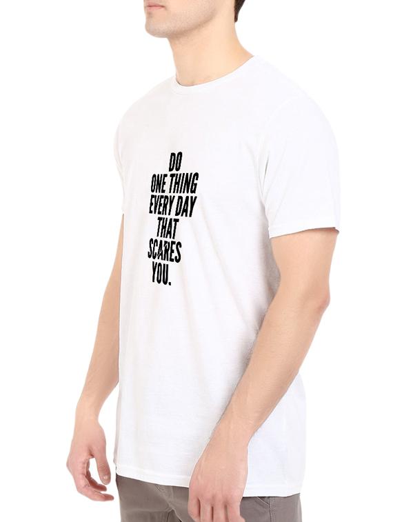 white cotton chest print tshirt - 14540431 - Zoom Image - 2