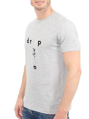 grey cotton chest print tshirt - 14540443 - Standard Image - 2