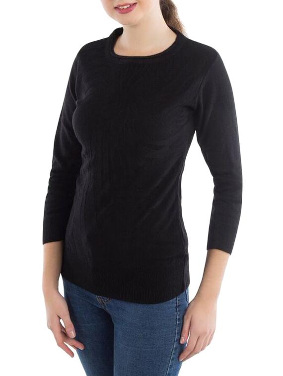 black woolen pullover - 14540692 - Zoom Image - 2