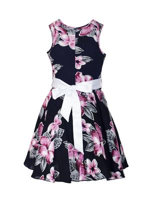 navy blue rayon frock - 14542031 - Standard Image - 2