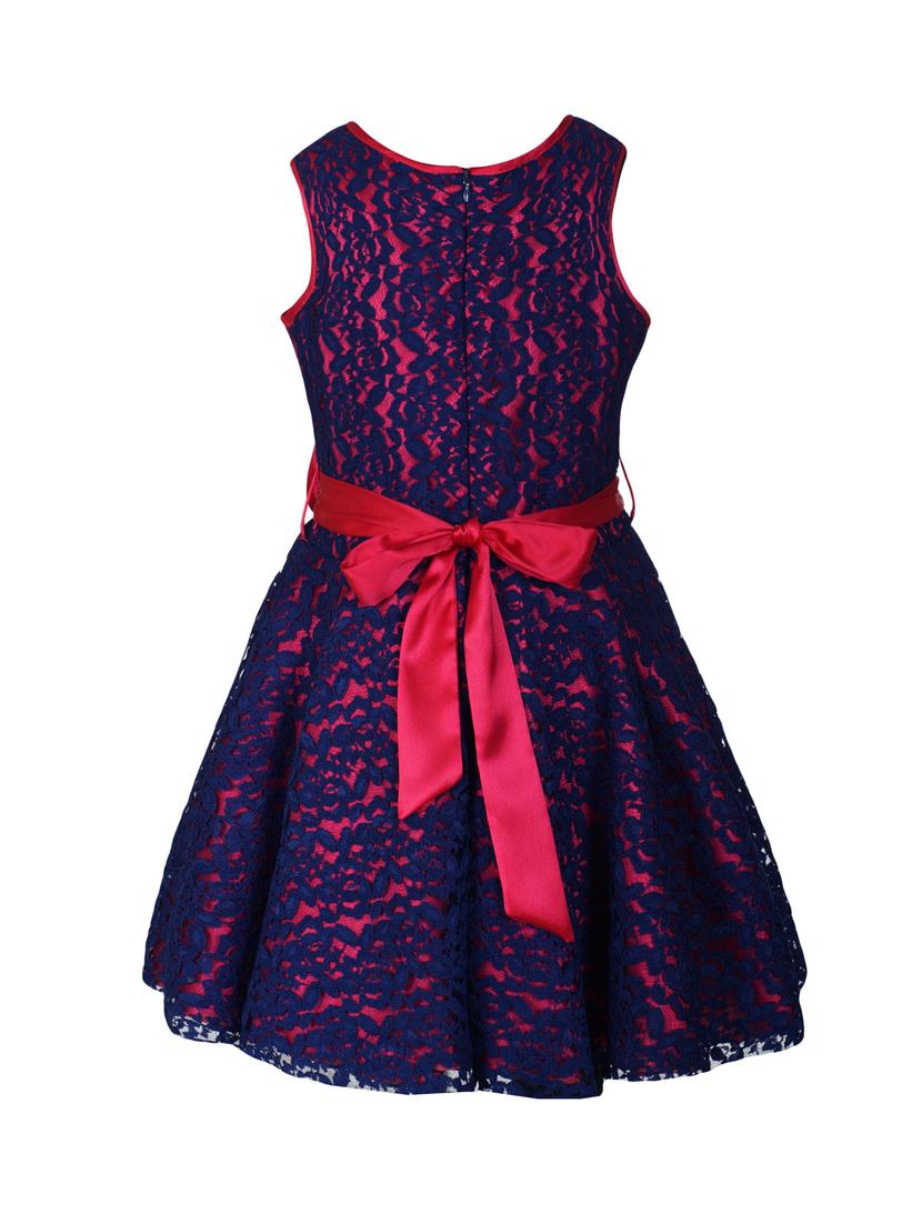 navy blue net frock - 14542032 - Zoom Image - 2