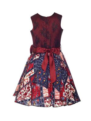 red polyester frock - 14542037 - Standard Image - 2