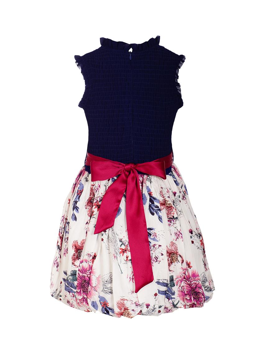 navy blue polyester frock - 14542038 - Zoom Image - 2