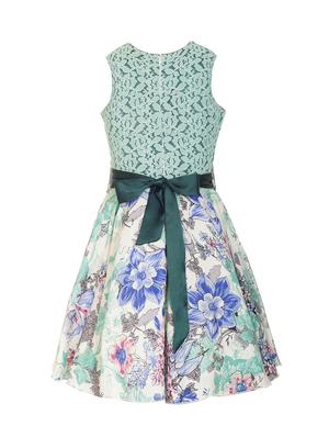 green polyester frock - 14542039 - Standard Image - 2
