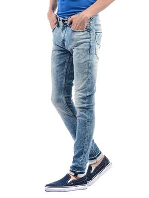 blue cotton washed jeans - 14542113 - Standard Image - 2