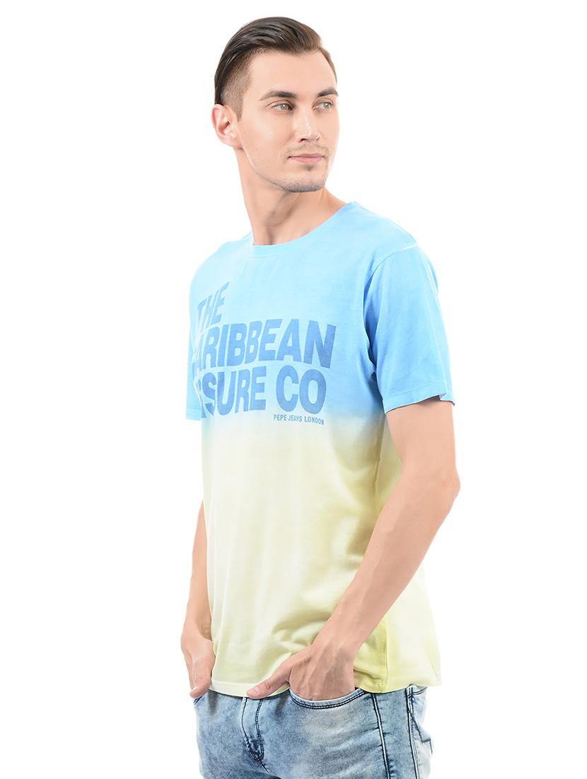 multi colored cotton chest print t-shirt - 14542233 - Zoom Image - 2