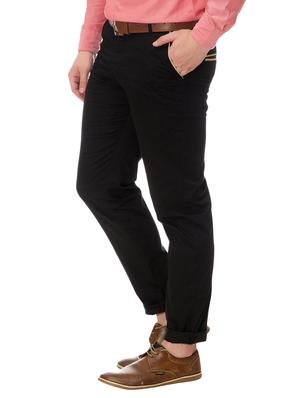 black cotton chinos casual trousers - 14542296 - Standard Image - 2