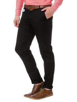 black cotton chinos casual trousers - 14542297 - Standard Image - 2