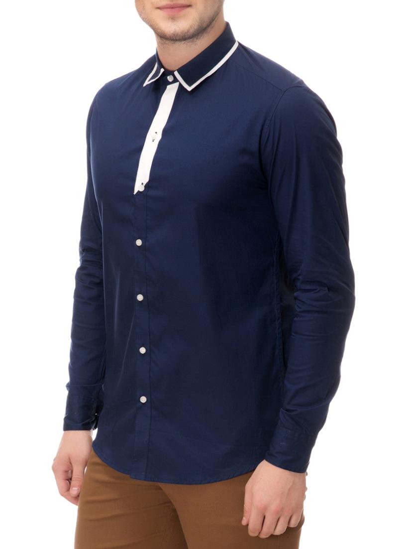navy blue cotton casual shirt - 14542306 - Zoom Image - 2