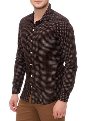brown cotton casual shirt - 14542307 - Standard Image - 2