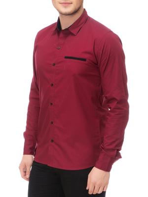 magenta cotton casual shirt - 14542311 - Standard Image - 2