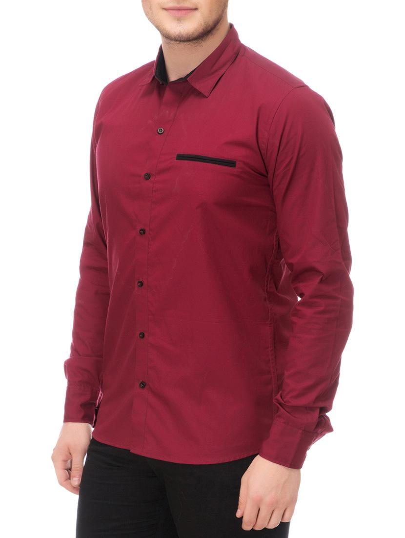 magenta cotton casual shirt - 14542311 - Zoom Image - 2