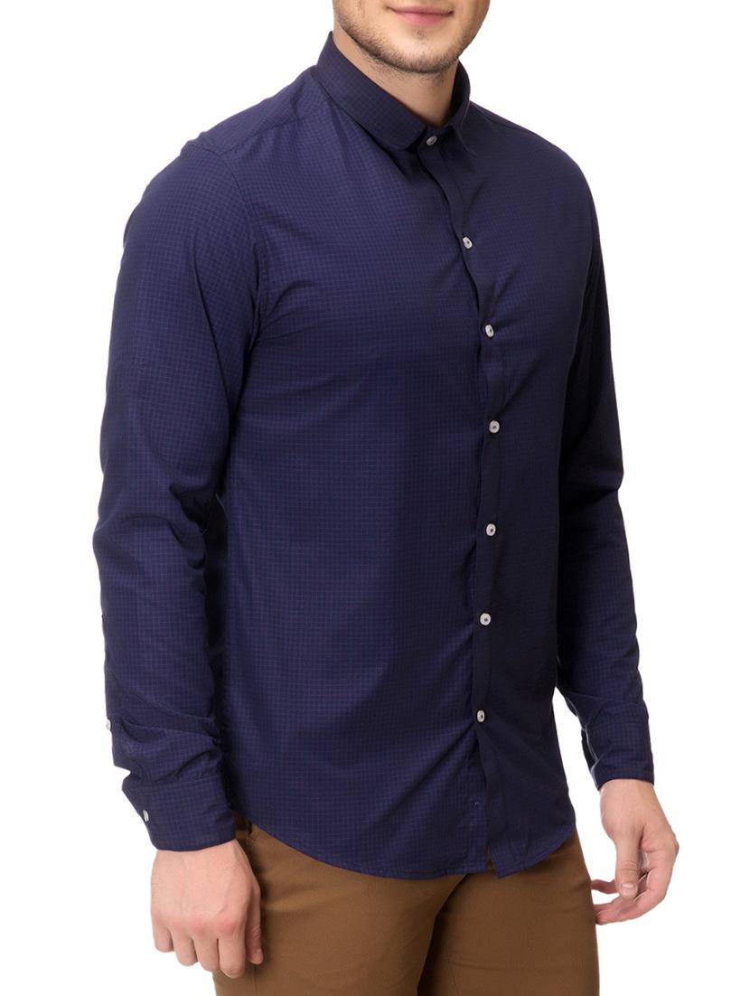 navy blue cotton casual shirt - 14542319 - Zoom Image - 2