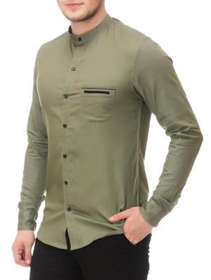 green cotton casual shirt - 14542324 - Standard Image - 2