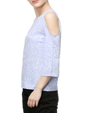 light blue poly crepe top - 14542419 - Standard Image - 2