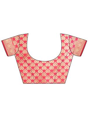 Zari motifs woven saree with blouse - 14542984 - Standard Image - 2