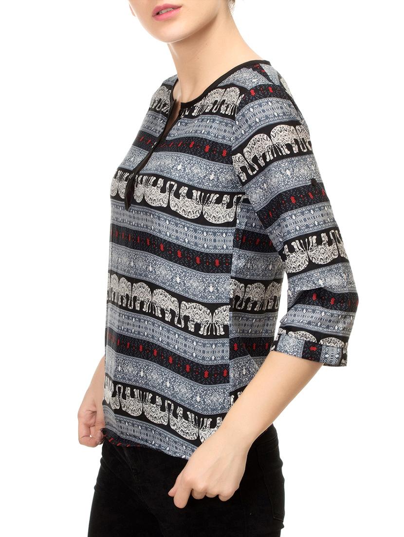grey printed top - 14543134 - Zoom Image - 2