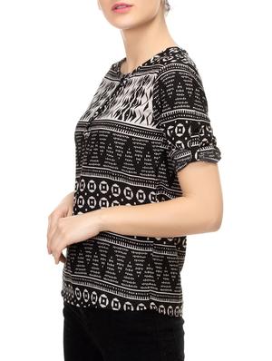 black printed top - 14543135 - Standard Image - 2