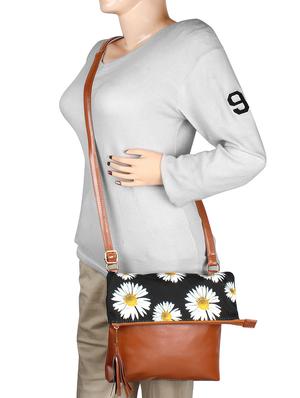 black canvas regular sling bag - 14543198 - Standard Image - 5