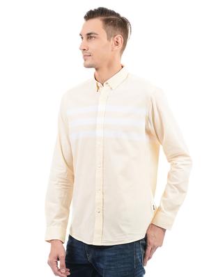 yellow cotton casual shirt - 14543256 - Standard Image - 2