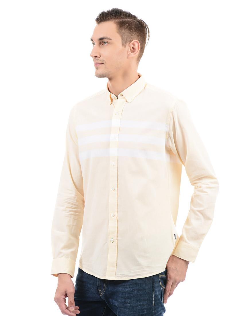 yellow cotton casual shirt - 14543256 - Zoom Image - 2