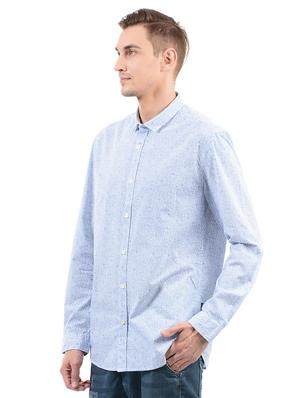 blue cotton casual shirt - 14543261 - Standard Image - 2