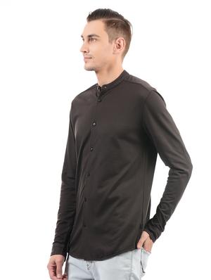 brown cotton casual shirt - 14543270 - Standard Image - 2