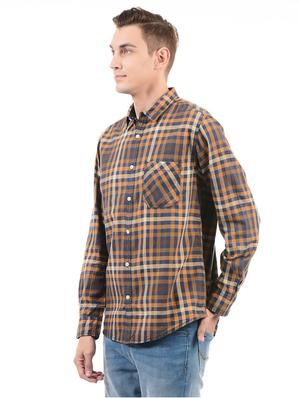 brown cotton casual shirt - 14543321 - Standard Image - 2