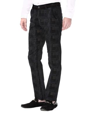 black cotton corduroy casual trousers - 14543922 - Standard Image - 2