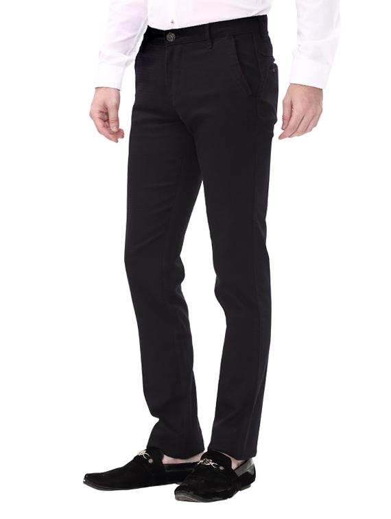 navy blue cotton chinos casual trouser - 14543924 - Zoom Image - 2