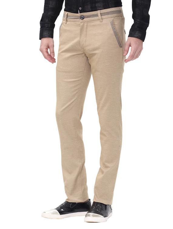 beige cotton chinos casual trousers - 14543952 - Zoom Image - 2