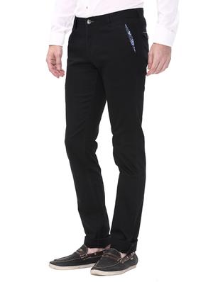black cotton chinos casual trousers - 14543971 - Standard Image - 2