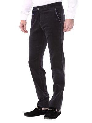 black cotton corduroy casual trousers - 14543976 - Standard Image - 2