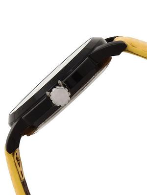 Golden Bell Original Black Dial Yellow Leather Strap Analog Wrist Watch for Men - GB-448 - 14544069 - Standard Image - 2