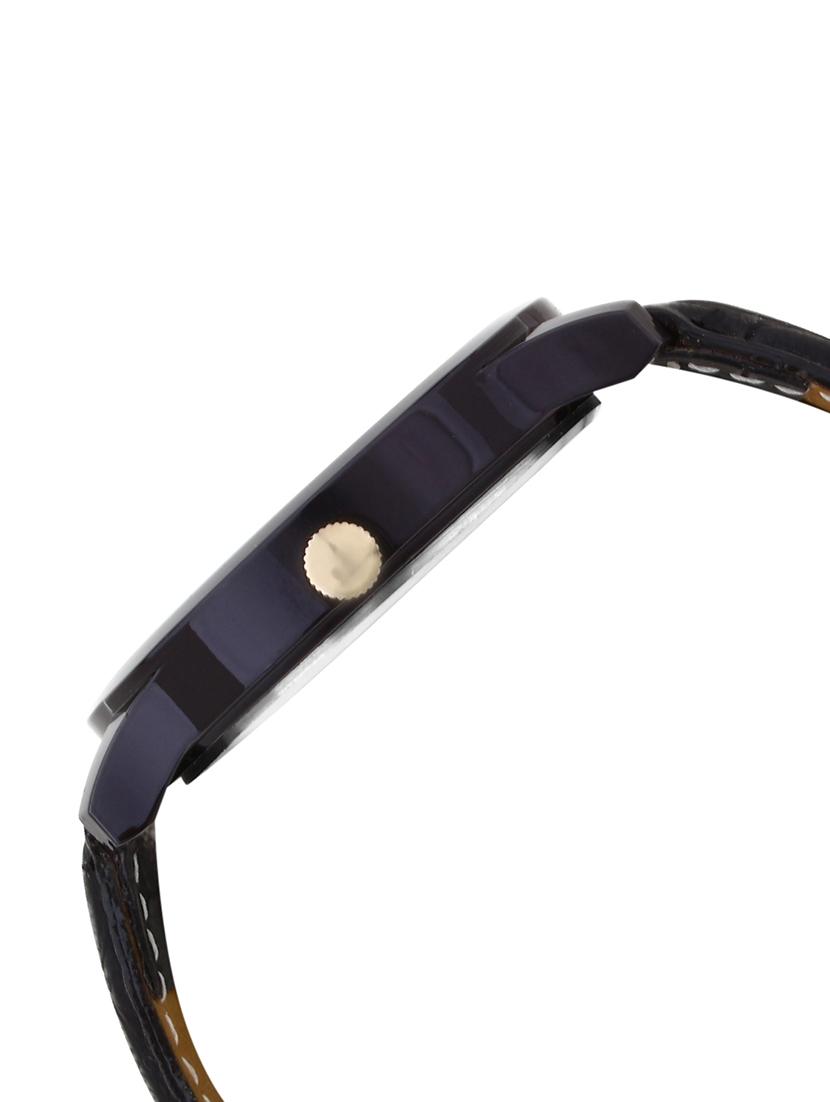Golden Bell Original Black Dial Black Leather Strap Analog Wrist Watch for Men - GB-607 - 14544086 - Zoom Image - 2
