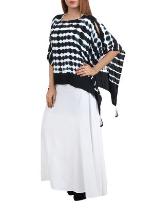 black rayon kaftan kurta - 14544222 - Standard Image - 2