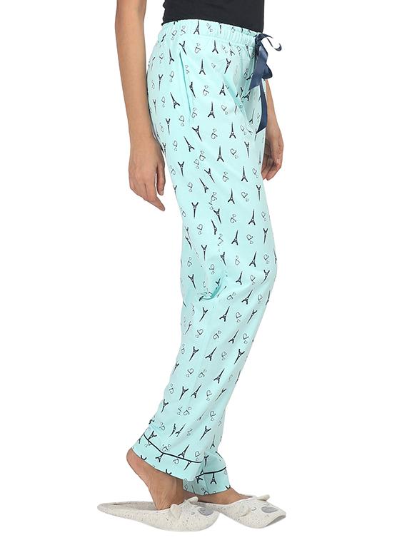 blue printed cotton pajama - 14544295 - Zoom Image - 2