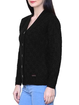 black woolen cardigan - 14544378 - Standard Image - 2