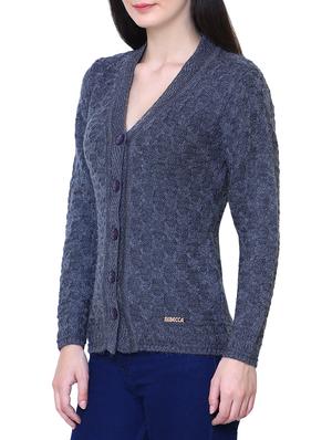 grey woolen cardigan - 14544380 - Standard Image - 2