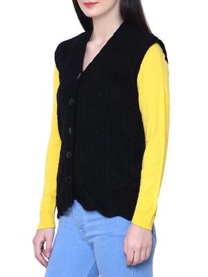 black woolen cardigan - 14544393 - Standard Image - 2