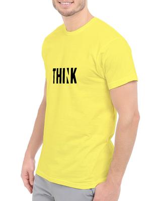 yellow cotton chest print tshirt - 14544631 - Standard Image - 2
