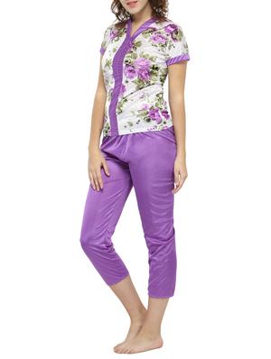 purple satin nightwear set - 14544699 - Standard Image - 2