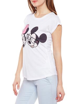white printed tee - 14544898 - Standard Image - 2