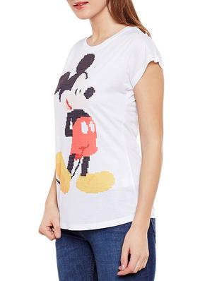 white printed tee - 14544899 - Standard Image - 2