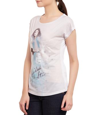 white printed tee - 14545128 - Standard Image - 2