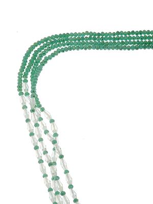 green crystal long necklace - 14545930 - Standard Image - 2