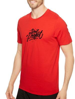 red cotton chest print tshirt - 14546364 - Standard Image - 2