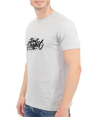 grey cotton chest print tshirt - 14546368 - Standard Image - 2