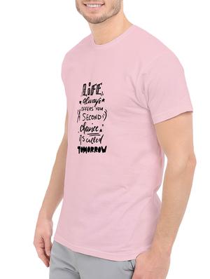 pink cotton chest print tshirt - 14546383 - Standard Image - 2